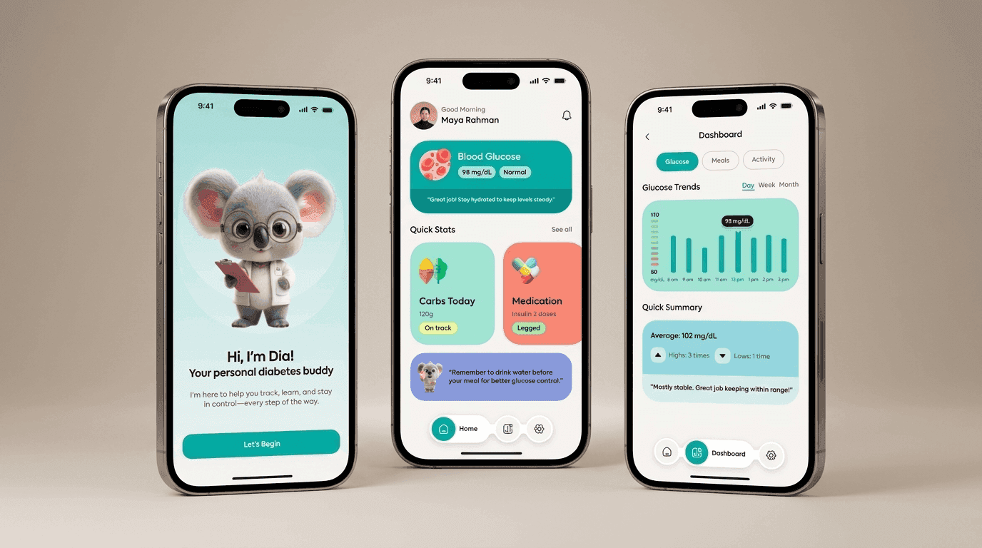 app de gestión de la diabetes con IA