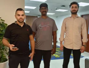 The Hitasoft team meeting a client in Sharjah